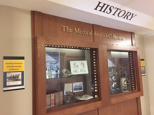 Medical artifacts on display that are an example of what one can find in the entire collection in Lawson Hall.